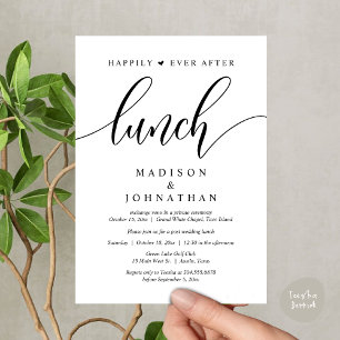 Happily Ever After Lunch, Post Wedding Invitation