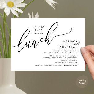 Happily Ever After Lunch Romantic Post Wedding Invitation
