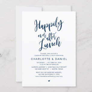 Happily Ever After Lunch, Wedding Elopement Invitation