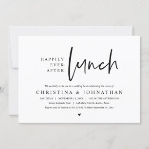 Happily Ever After Lunch Wedding Party Celebration Invitation