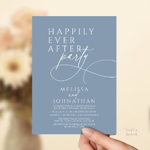 Happily Ever After Modern Elegant Wedding Party In Invitation