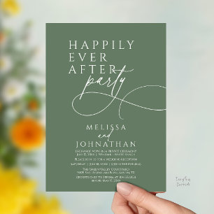 Happily Ever After Modern Elegant Wedding Party In Invitation