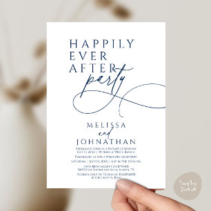 Happily Ever After Modern Elegant Wedding Party Invitation