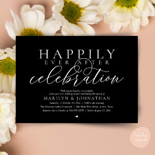 Happily Ever After Modern Wedding Celebration Invitation