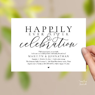 Happily Ever After Modern Wedding Celebration Invitation