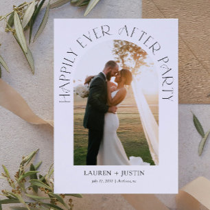 Happily Ever After Party Arch Photo Wedding Announcement