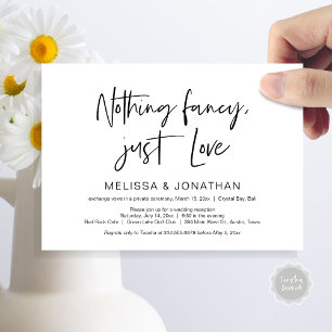 Happily Ever After Party, Black, Elopement Invitation