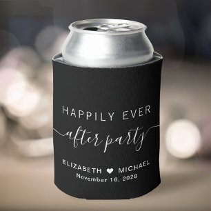 Happily Ever After Party Black Wedding Reception Can Cooler
