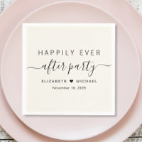 Happily Ever After Party Cream Wedding Reception