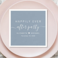 Happily Ever After Party Dusty Blue Reception
