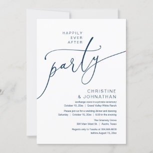 Happily Ever After Party, Elopement Dinner Dancing Invitation