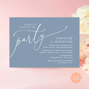 Happily Ever After Party, Elopement Dinner Dancing Invitation