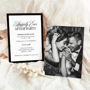 Happily Ever After Party Elopement Reception Invitation