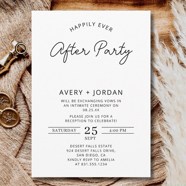 Happily Ever After Party Elopement Reception Invitation (Creator Uploaded)