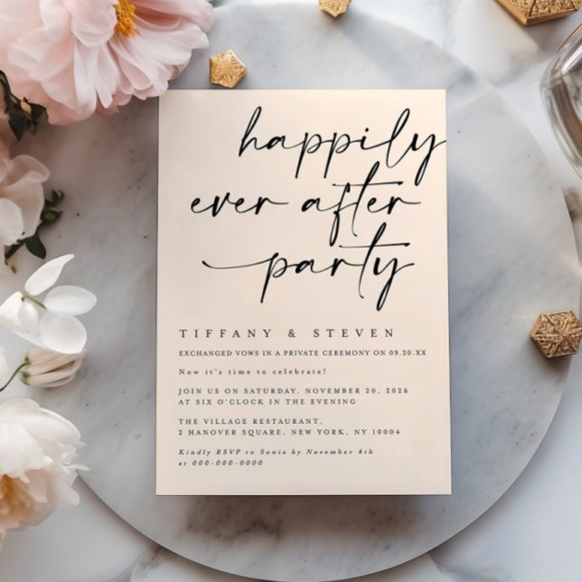 Happily Ever After Party Invitation Reception Part (Creator Uploaded)