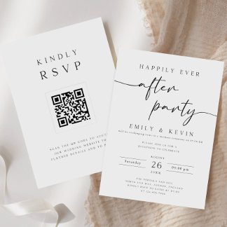 Happily Ever After Party Invitation Template, Wedd