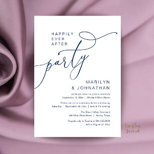 Happily Ever After Party, Modern Dinner Reception Invitation