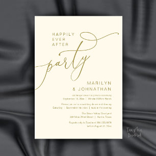 Happily Ever After Party, Modern Dinner Reception Invitation