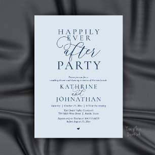 Happily Ever After Party, Modern Elegant Wedding Invitation