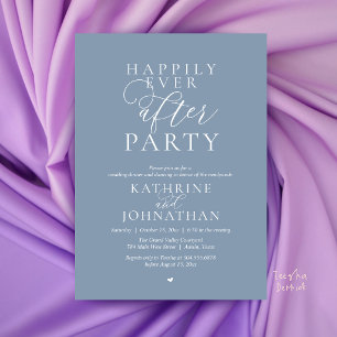 Happily Ever After Party, Modern Elegant Wedding Invitation