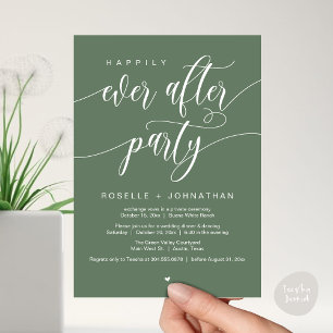 Happily Ever After Party Modern Wedding Dinner Invitation
