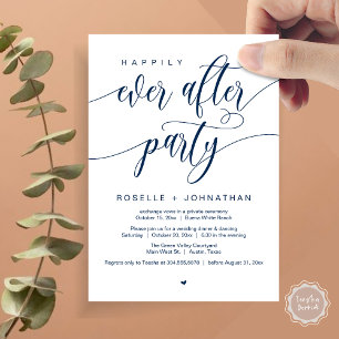 Happily Ever After Party Modern Wedding Dinner Invitation