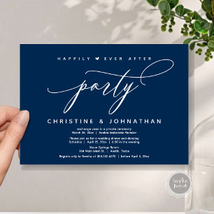 Happily Ever After Party, Modern Wedding Dinner Invitation