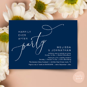 Happily Ever After Party Modern Wedding Reception Invitation