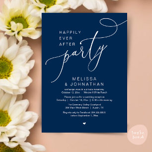 Happily Ever After Party Modern Wedding Reception Invitation