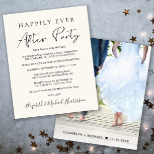Happily Ever After Party Photo Cream Wedding
