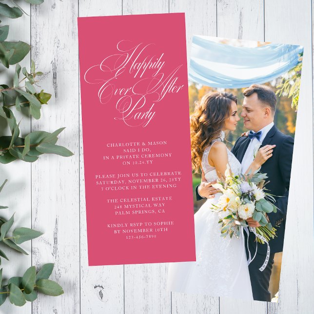 Happily Ever After Party Photo Reception Invitation (Creator Uploaded)