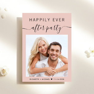 Happily Ever After Party Photo Wedding Reception Invitation