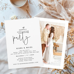 Happily Ever After Party Reception Only Photo Invitation