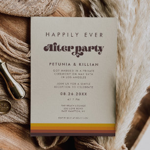Happily Ever After Party Retro 60s Vintage Invitation
