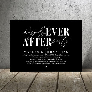Happily Ever After Party Romance Wedding Reception Invitation