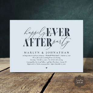 Happily Ever After Party Romance Wedding Reception Invitation