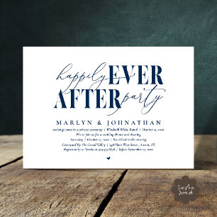 Happily Ever After Party Romance Wedding Reception Invitation