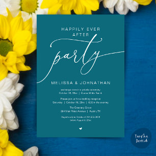 Happily Ever After Party Romance Wedding Reception Invitation