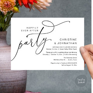 Happily Ever After Party, Romantic Dinner Dancing Invitation