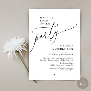 Happily Ever After Party Romantic Wedding Dinner Invitation