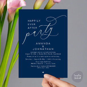 Happily Ever After Party, Romantic Wedding Dinner Invitation