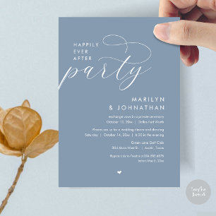Happily Ever After Party, Romantic Wedding Dinner Invitation