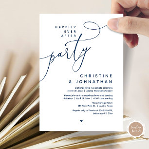 Happily Ever After Party, Romantic Wedding Dinner Invitation