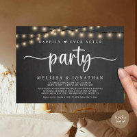 Happily Ever After party, String Lights Elopement