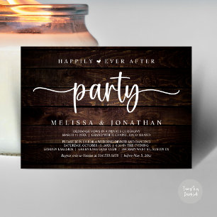 Happily Ever After party, String Lights Elopement Invitation