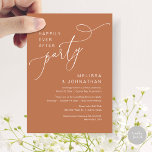 Happily Ever After Party, Wedding Dinner, Copper Invitation<br><div class="desc">Announce and share your happily ever after in style with our modern theme design (Happily ever after party) wedding elopement celebration invitation card. It is ideal for couples who have decided to celebrate their best day. With its sophisticated yet playful design, this invitation is sure to set the tone for...</div>