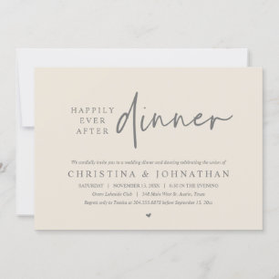 Happily Ever After Party Wedding Dinner Dancing Invitation
