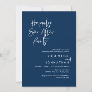 Happily Ever After Party, Wedding Dinner Dancing Invitation
