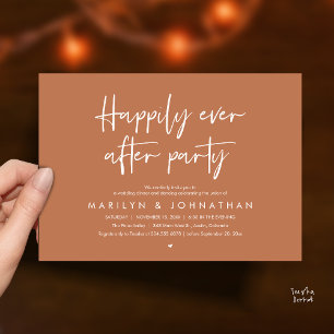Happily Ever After Party, Wedding Dinner Dancing Invitation