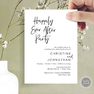 Happily Ever After Party, Wedding Dinner Dancing Invitation